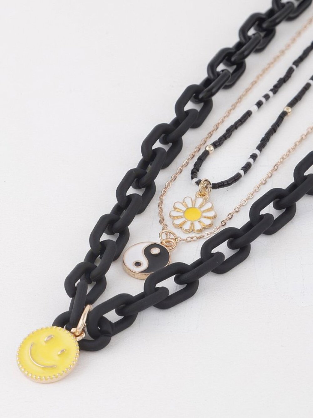 Multi Pendant Chain Necklace - Picture 3 of 5